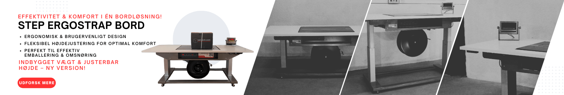 STEP ERGO STRAP TABLE   WITH BUILT-IN SCALE & ADJUSTABLE HEIGHT